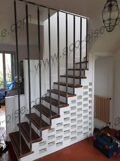 Rampe d'escalier esprit verrière non vitrée